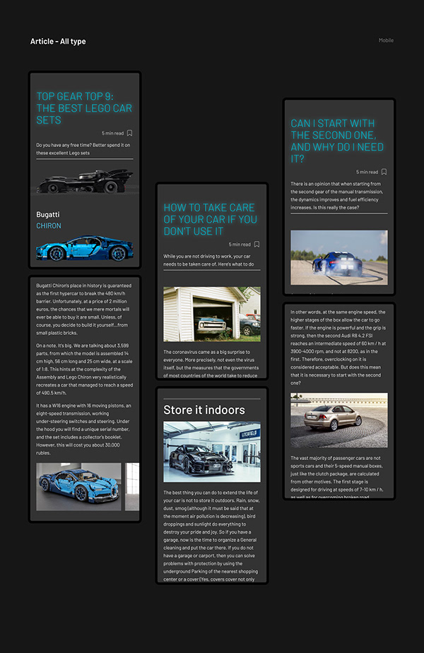 Redesign of the TopGear Russia website
