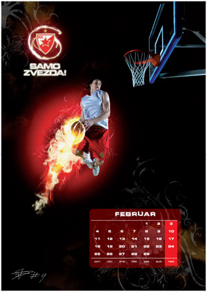 BC CRVENA ZVEZDA 2010 calendar on Behance