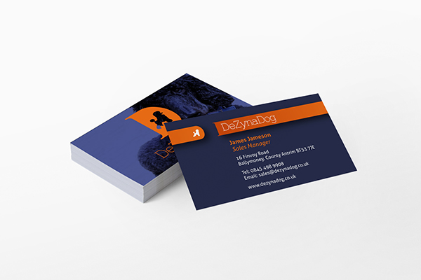 rebranding Stationery bussiness cards dog orange blue pets