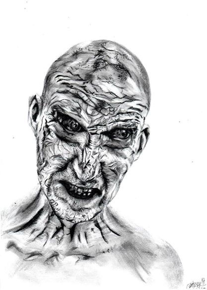 zombie sketch Render pencil artwork Freelance detail