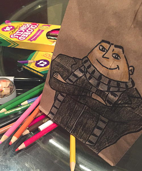 lunch bag snack color pencil lunch bag Snack bag kids carlene sisbarro carson sisbarro