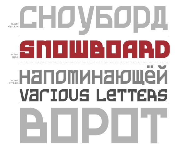 Opentype constructivist modular square Rigid Cyrillic