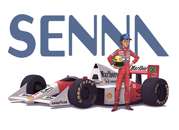 Ayrton Senna on Pantone Canvas Gallery
