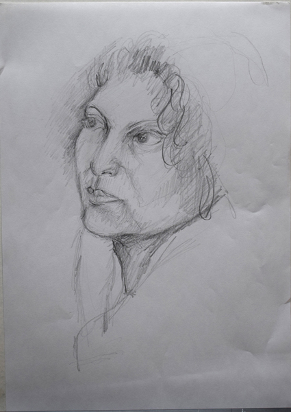 life sketching Poses self portrait