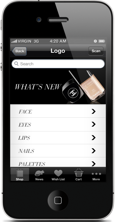 app iphone Shopping beauty mobile application