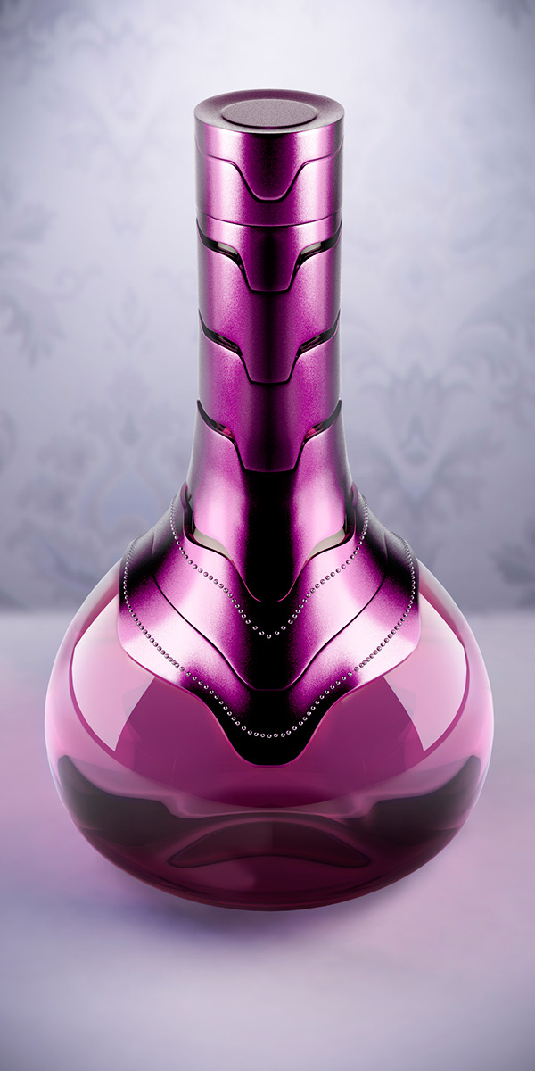 3D Luxology modo bottle perfume glass product