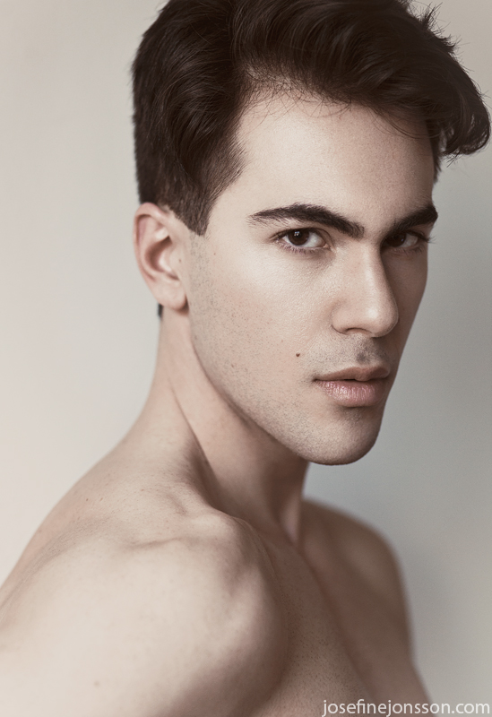 Male model facial features