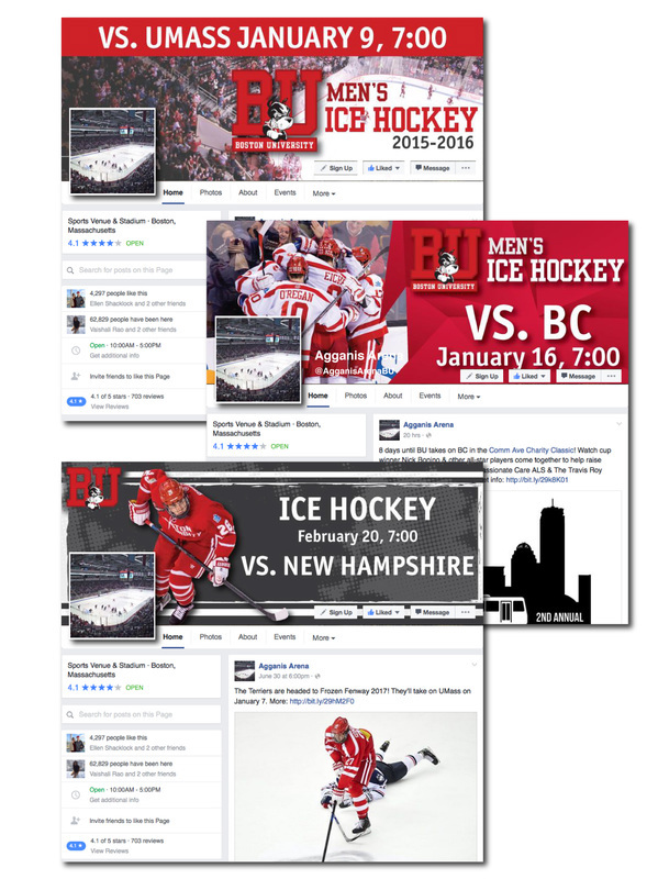 ice hockey social media print ads posters sports hockey college sports