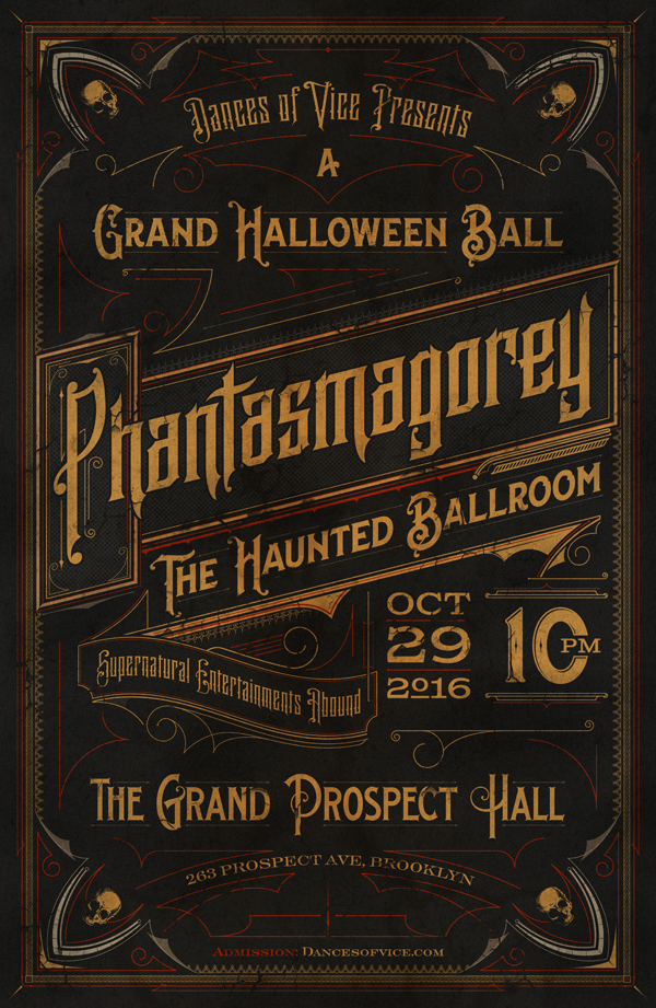 Phantasmagorey - Grand Halloween Ball | Typography