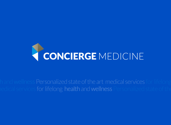 medicine concierge medical blue nadasol brand logo Website design concierge medicine brochure business card trendy Mockup