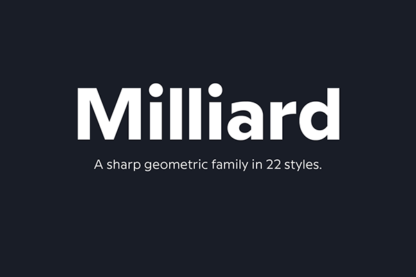 Milliard / Font Family on Behance