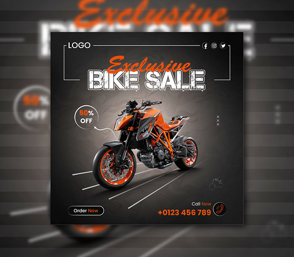 Bike sale Social Media post design