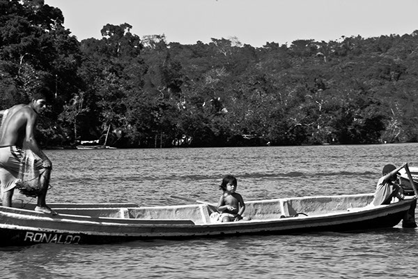 Guatemala Boats b&w livingstone