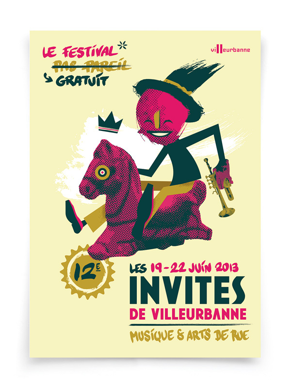 affiches invites Villeurbanne Musique festival arts de rue
