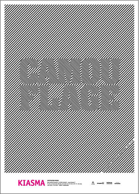Kiasma  Finland helsinki art poster print black White museum contemporary worlddesigncapital2012
