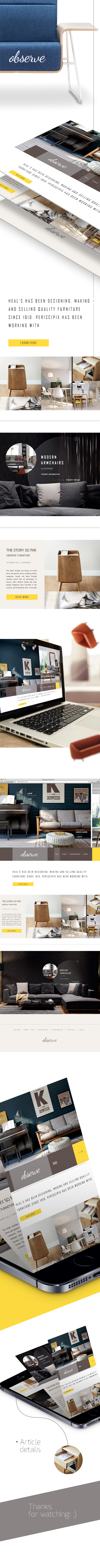 furniture art armchairs article Website design graphic