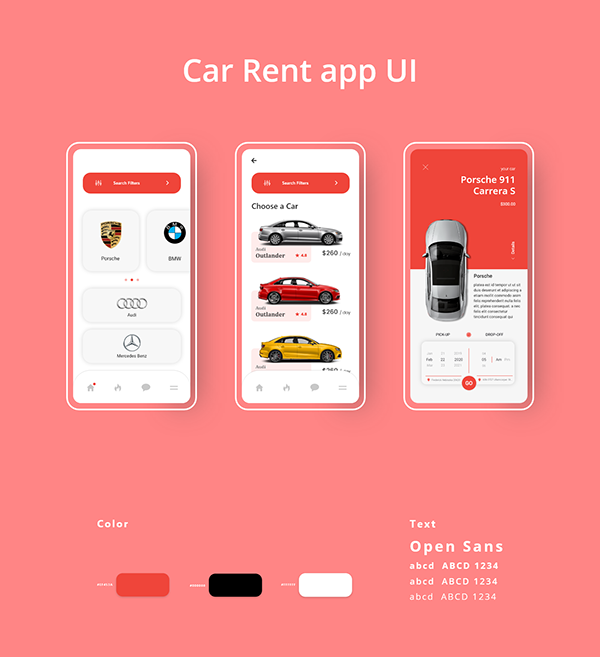 Car Rent App UI