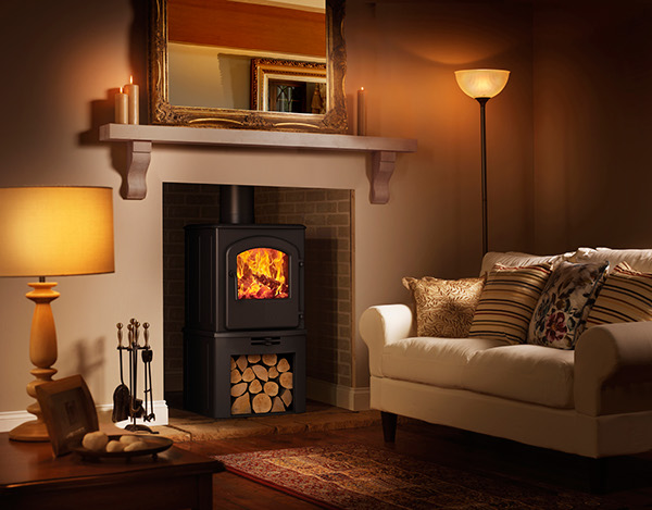 Wood burning stoves. 3d max vray photomontage