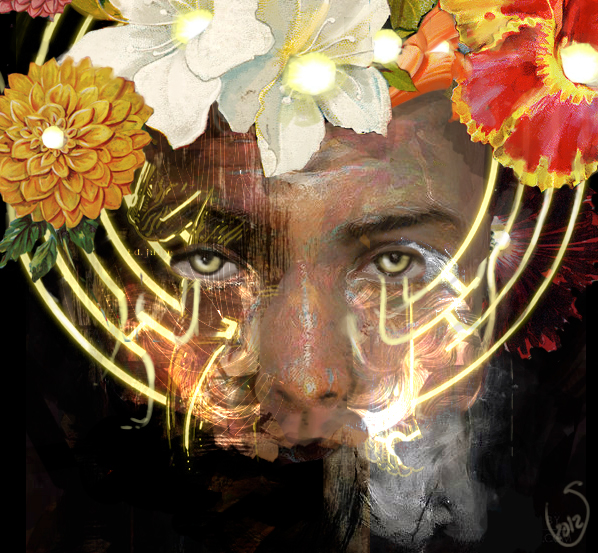 Face illustration ilustracion rostro flores flowers cara digital arte