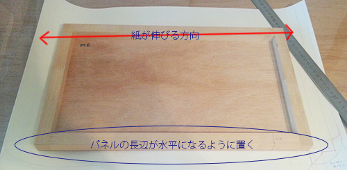 #ChigiraShoko #水張り #紙 #パネル #paper on a Board