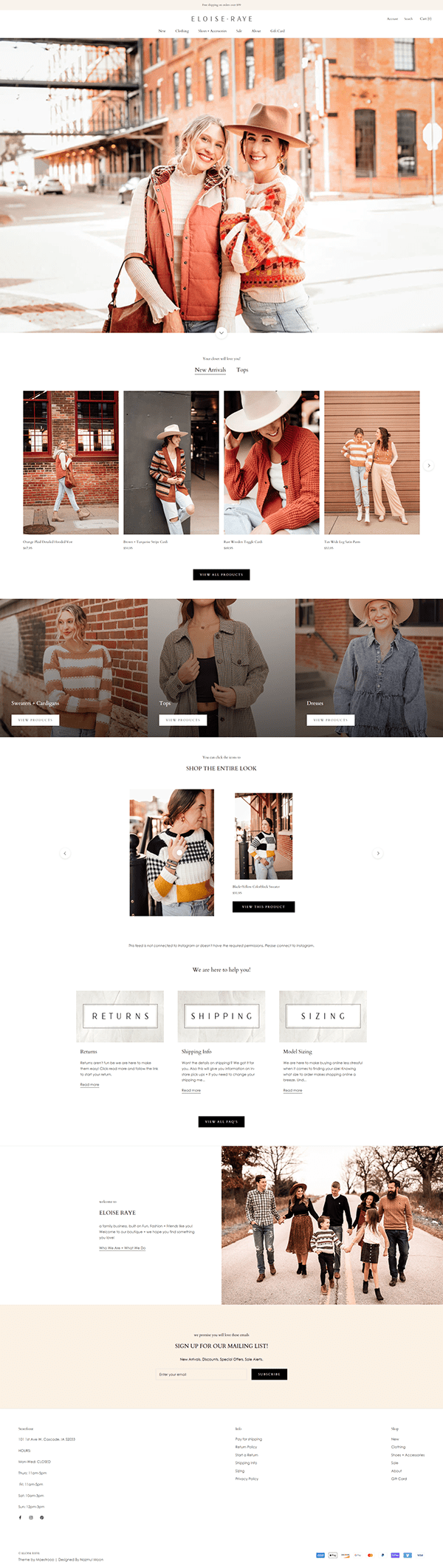 Clothing Brand Shopify Store Design | Shopify Expert