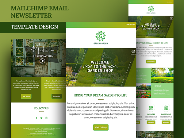 Email Template Newsletter on Garden Shop