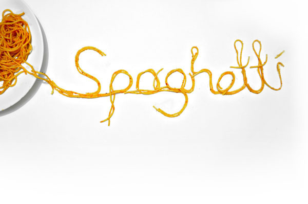 handmade shoe ketchup spaghetti rope