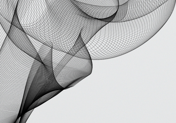 wireframe morphing linework Dynamic twisted
