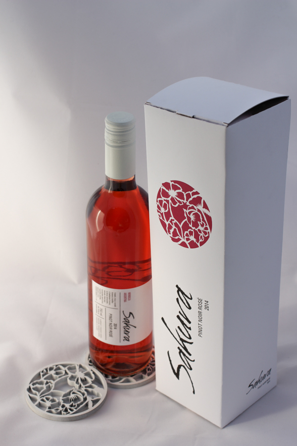 wine rose vino mendoza japan argentina vino rosado Paper cutting sakura Cherry Blossom cerezo pink wine