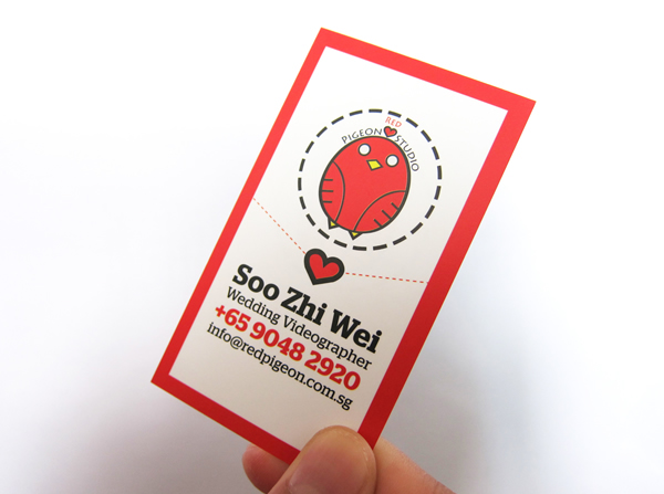 red business card business card red pigeon Wedding Card corporate card