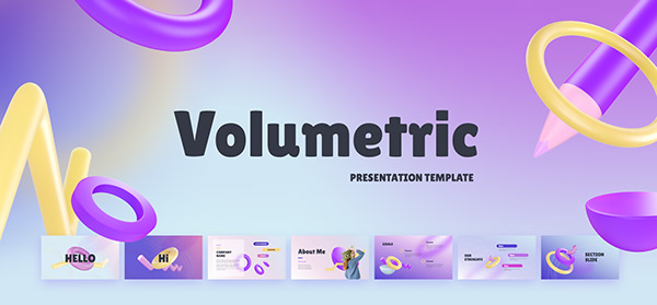 Volumetric - 3D Presentation Template (Free Sample)