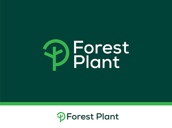 forest plant branding logo