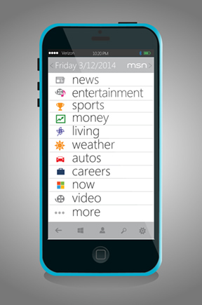 msn Microsoft app mobile UI ux User Interaction icons Layout wireframe free Downloand Freelance seattle Interface
