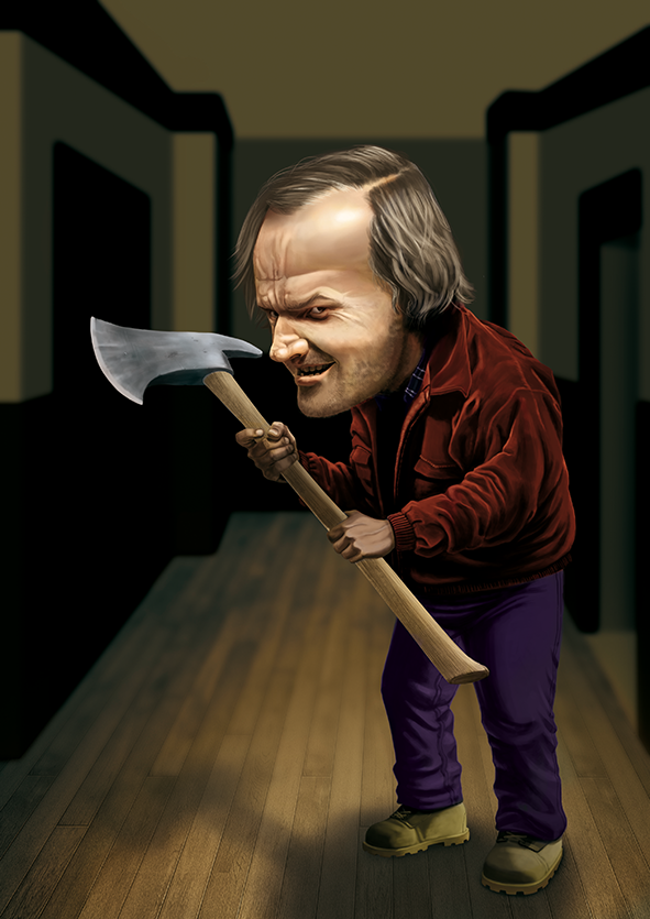 the shining Jack Nicholson johnny is here