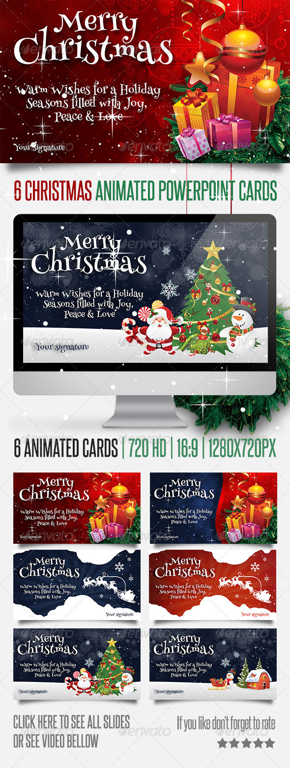 6 Christmas Powerpoint Animated Cards on Behance
