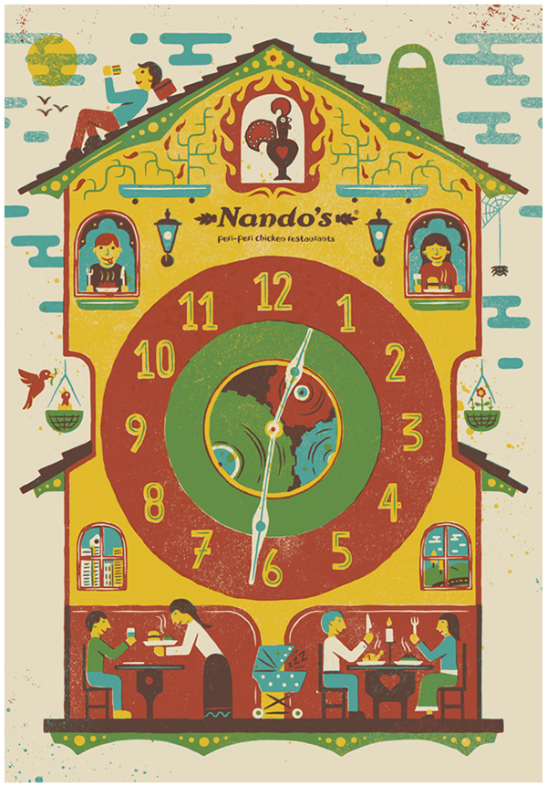Nando's cuckoo clock restaurant textures south africa