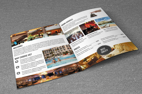 brochure business clean corporate creative customizable editable fresh hotel print ready printed psd template photoshop