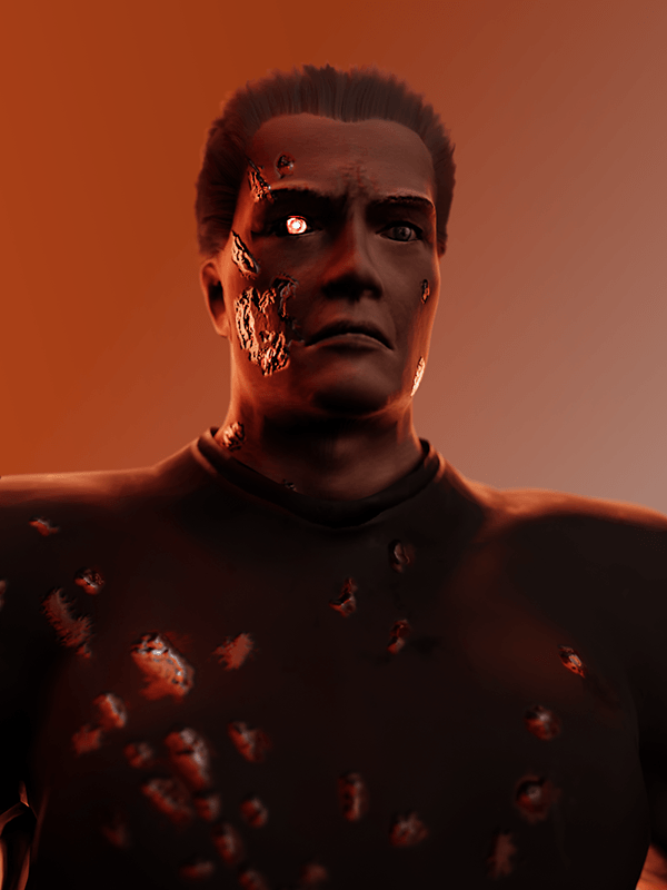 Terminator Arnold Low-poly 3D Game Model