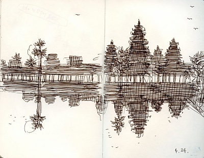 Siem Reap travel sketch