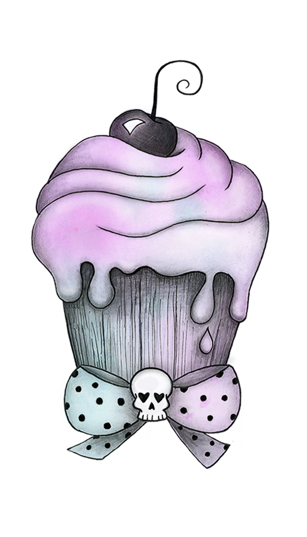 cupcake watercolor