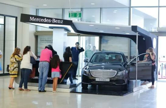 mercedes-benz Cars booth Exhibition  automotive   c-class Ahmed Assem