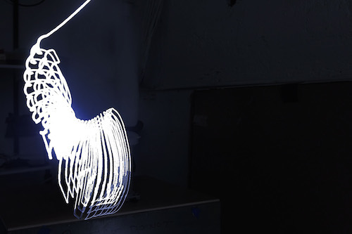 robot light long exposure Rhino