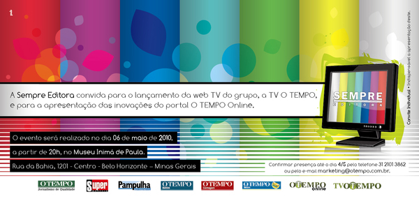 Convite _ TV OTEMPO _ Sempre Editora