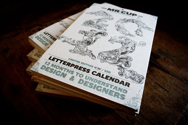 Fabien Barral graphic-exchange letterpress Calendar 2012 font work