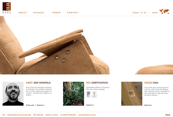 e-commerce Website catalog furniture design