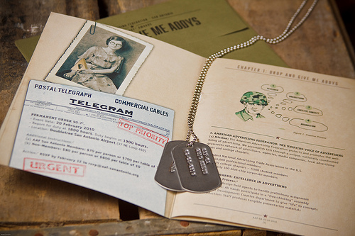 AAF Addys Military San Antonio vintage field manual Invitation invite Booklet