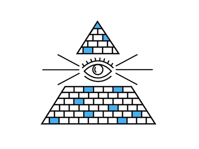art installation SCAD Insight relief woodcut pyramids eyes all-seeing eye mirrors eye andrew lawandus