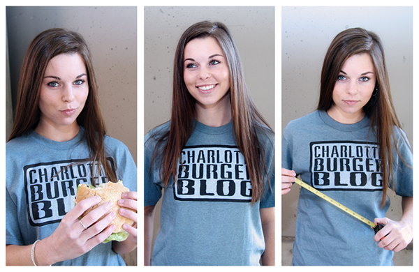 Charlotte burger Blog charlotteburgerblog t-shirt tshirt hamburger Fries justin amelia logo