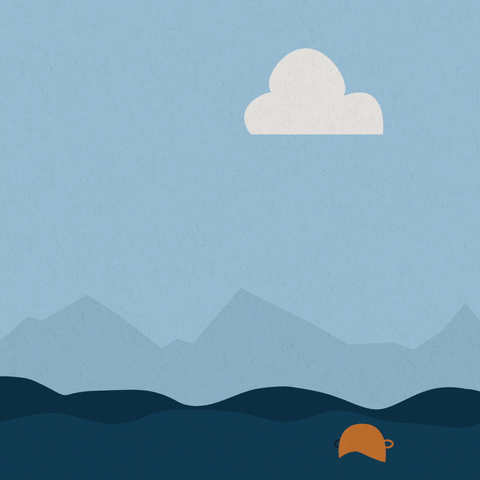 animation  animated gif gif social media content ILLUSTRATION  graphic design  boat lake
