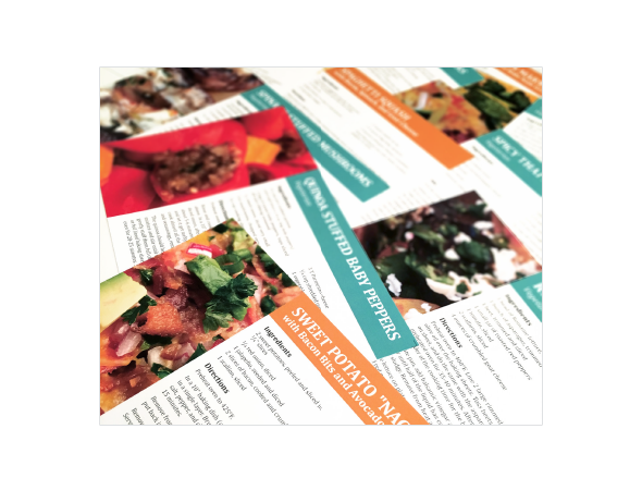 social awareness mobile app design brochure recipes photo SCAD logo direction concept process